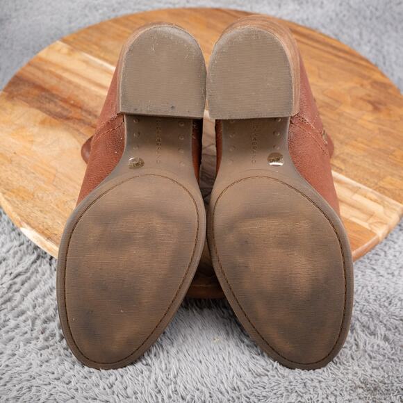 LUCKY BRAND Brown Toffee Leather Basel Ankle Bootie Women's 8.5 - Picture 7 of 7